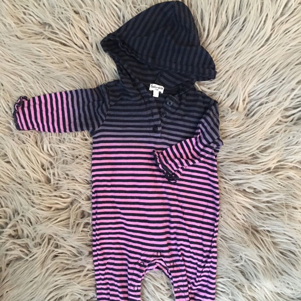 Splendid ombré hoodie romper 3/6 mo
